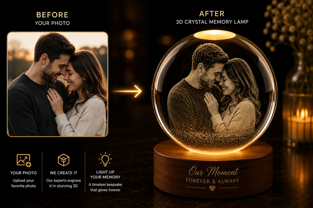 Personalized 3D Crystal Memory Lamp