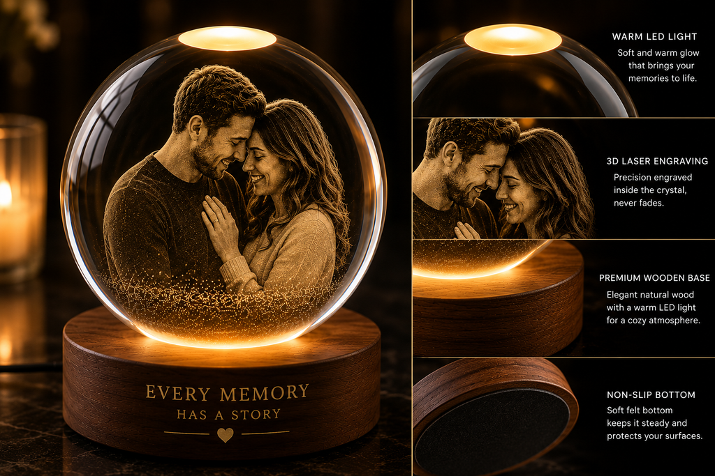 Personalized 3D Crystal Memory Lamp