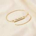 Personalized name bracelet in gold